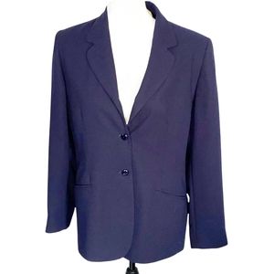 Vintage Pendleton navy blue wool blazer coa jacket 14 petite